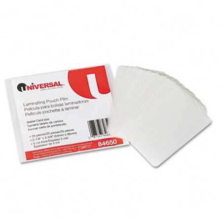 Universal Battery Universal Clear Laminating Pouches 5mm 2-1/8 x 3-3/8, 25PK 84650